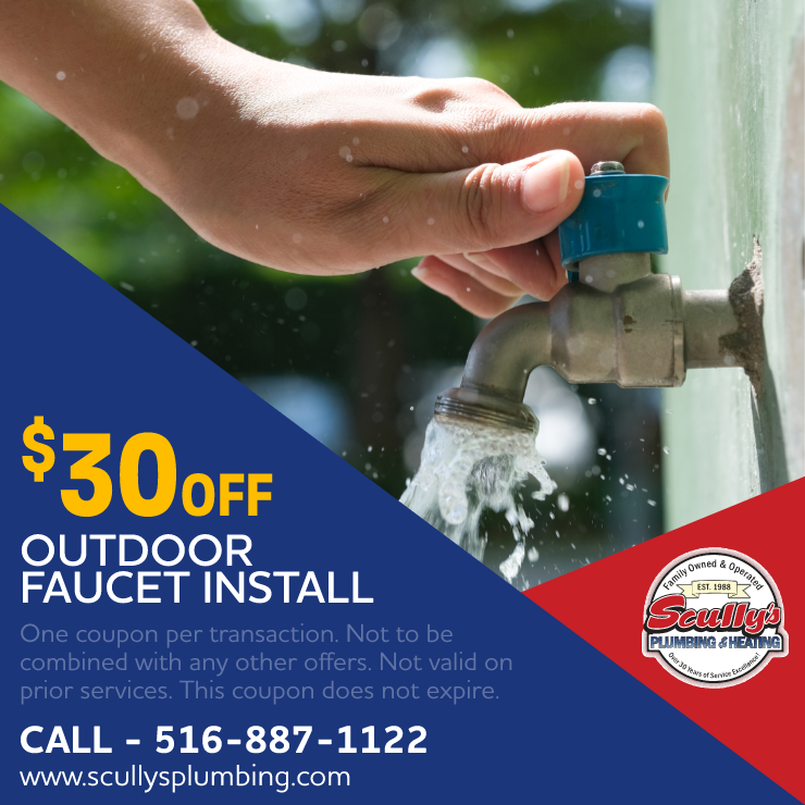 $ 30 off outdoor faucet install coupon - Scully's Plumbing